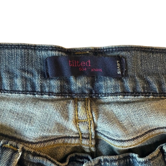 Levi's Straight Leg Low Rise Denim Jeans - Blue Size Medium 7 - Picture 4 of 5